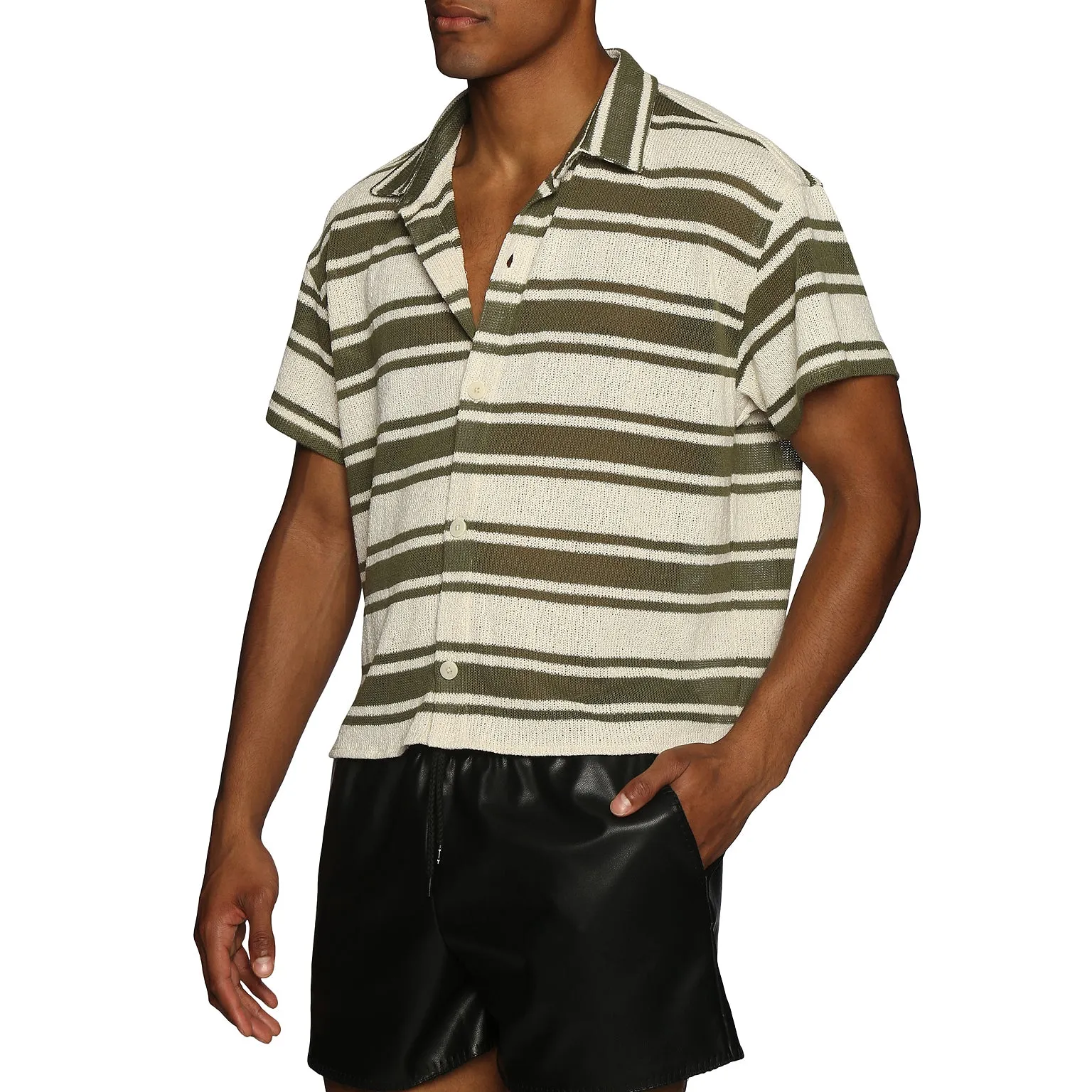 Olive Beaulieu Stripe Knit Shirt