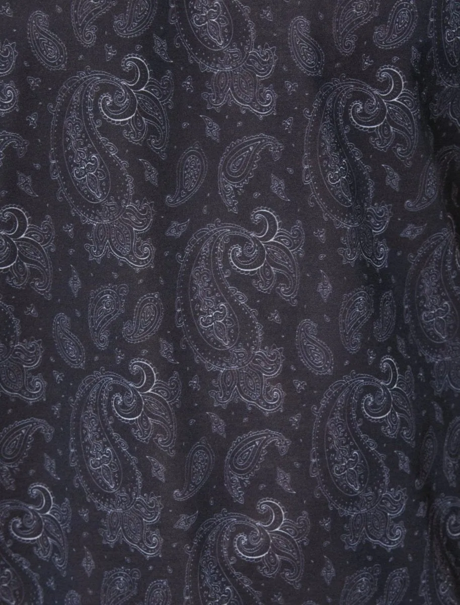 Paisley Print Tshirt in Black