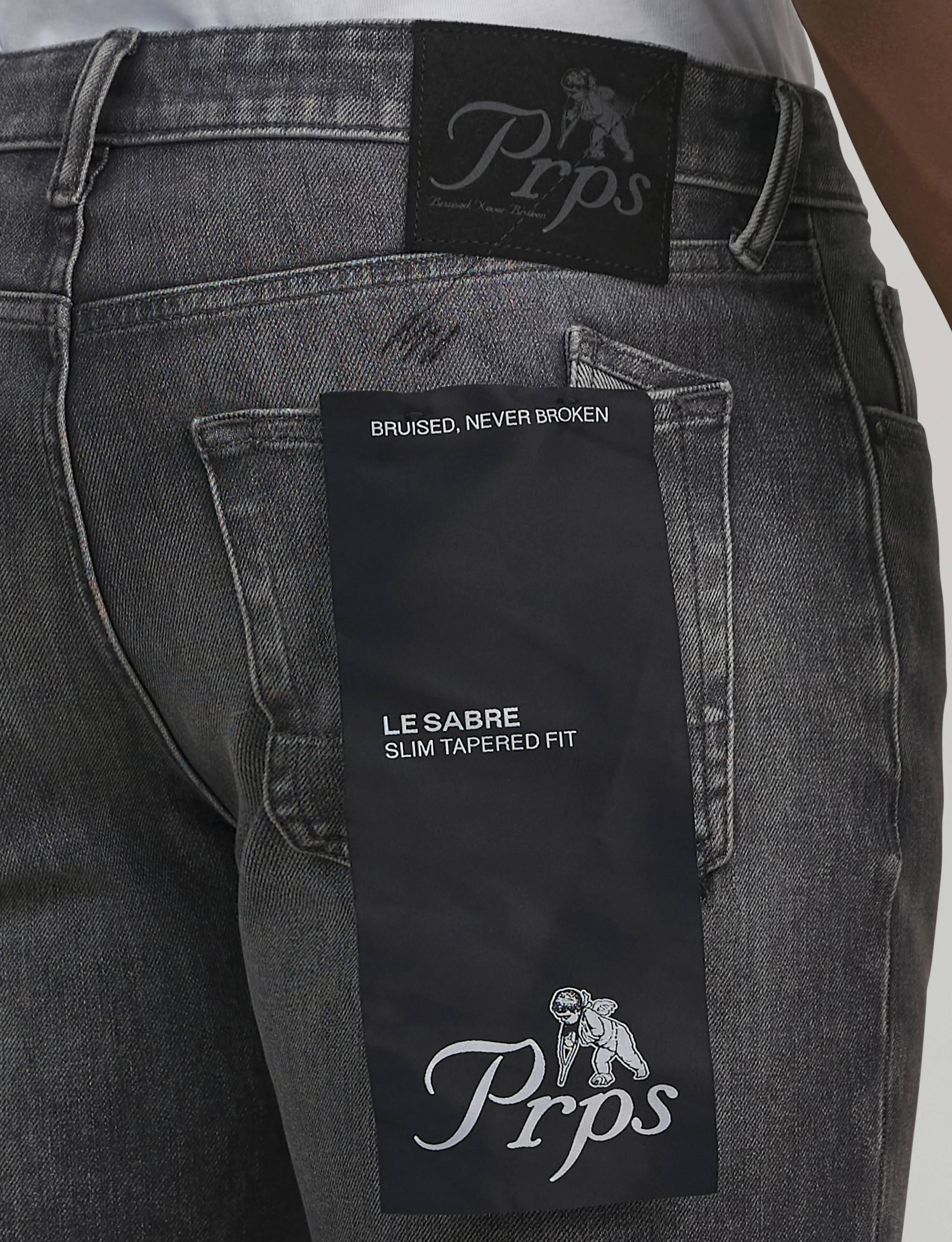PRPS Gray Le Sabre Stretch Jeans