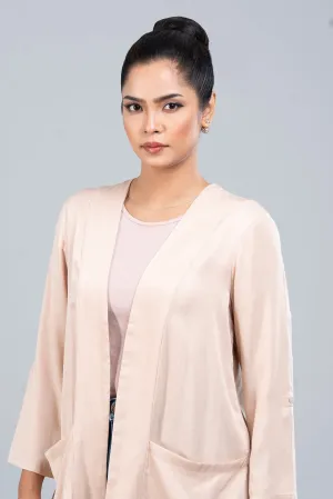 Satin Bolero Top with Three-Quarter Sleeves