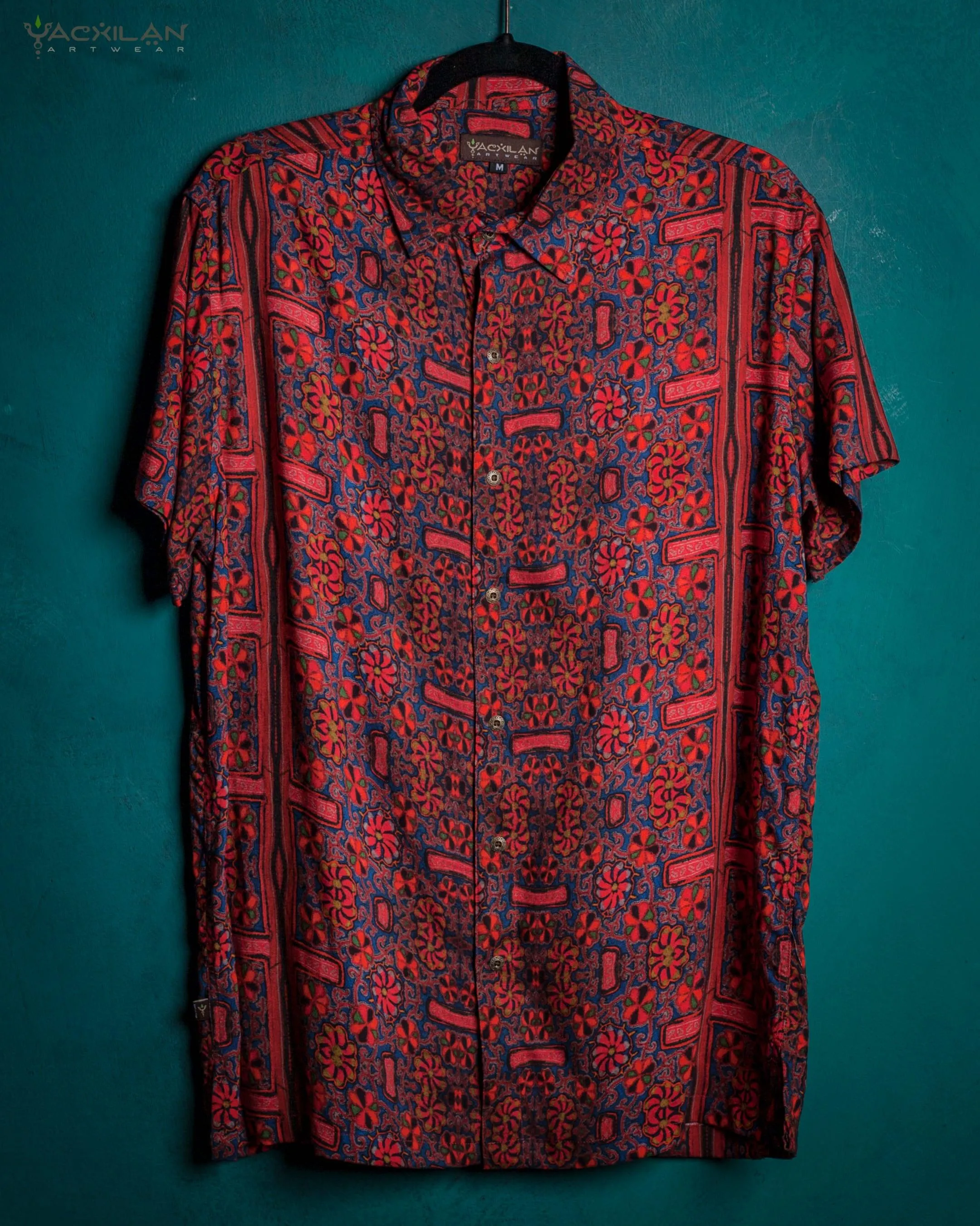 Shirt Men Half Sleeves / Viscose AOP - PANAMA CANAL