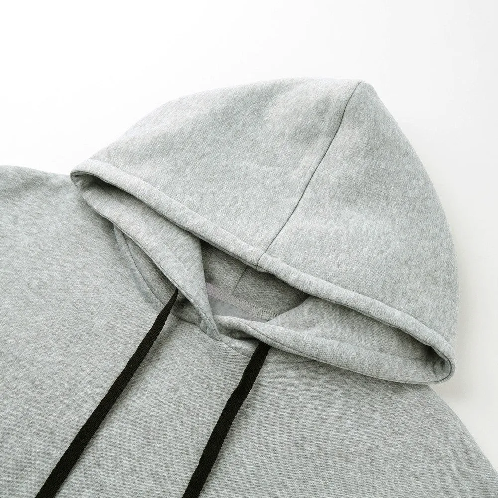 Sidiou Group New Women Loose Long Sweatshirt Solid Long Sleeve Pockets Split Casual Warm Hoodies