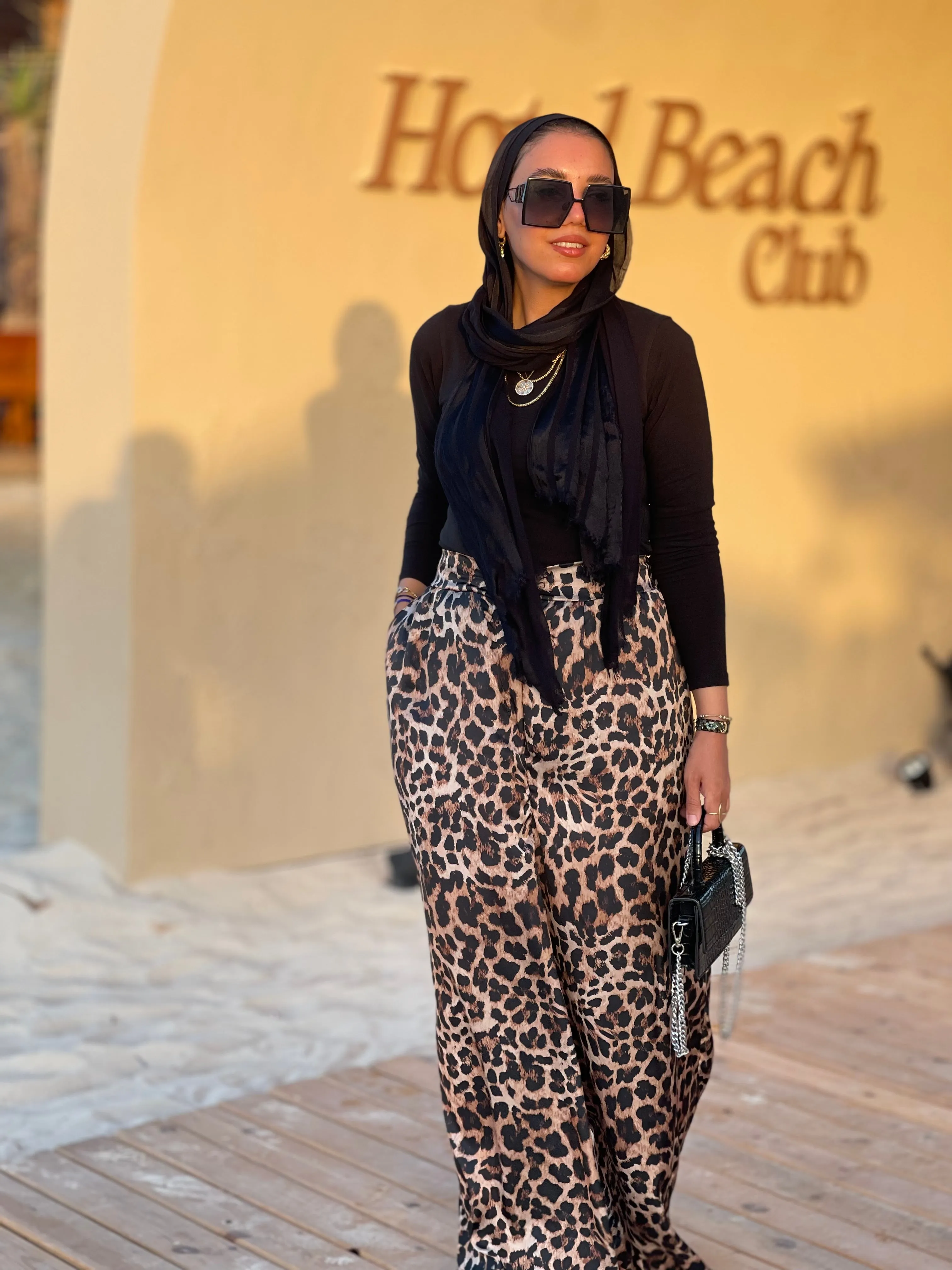 Silk Leopard Pants