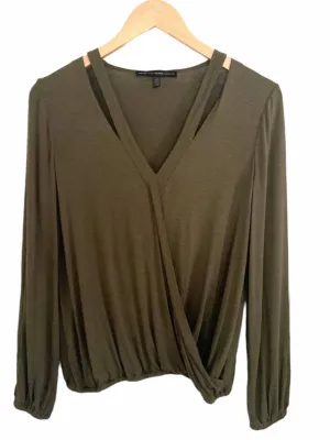 Soft Autumn Olive Cut Out Blouse