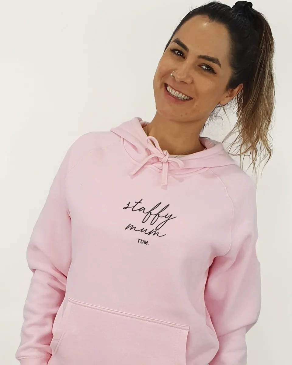 Staffy Mum Illustration: Unisex Hoodie