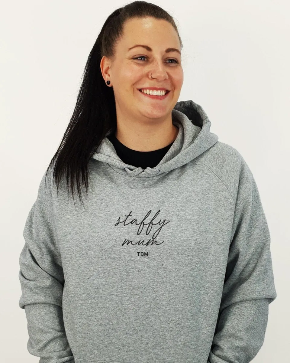 Staffy Mum Illustration: Unisex Hoodie