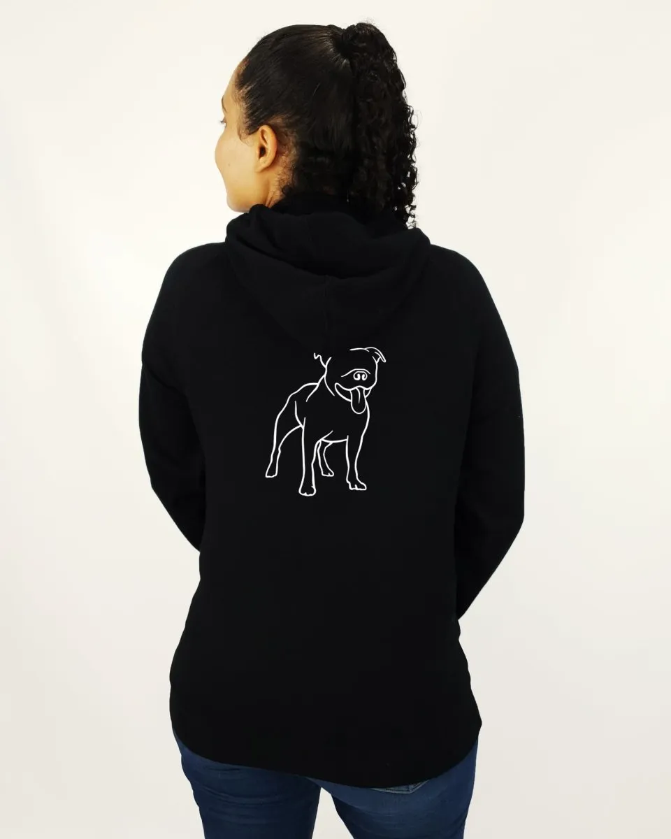 Staffy Mum Illustration: Unisex Hoodie