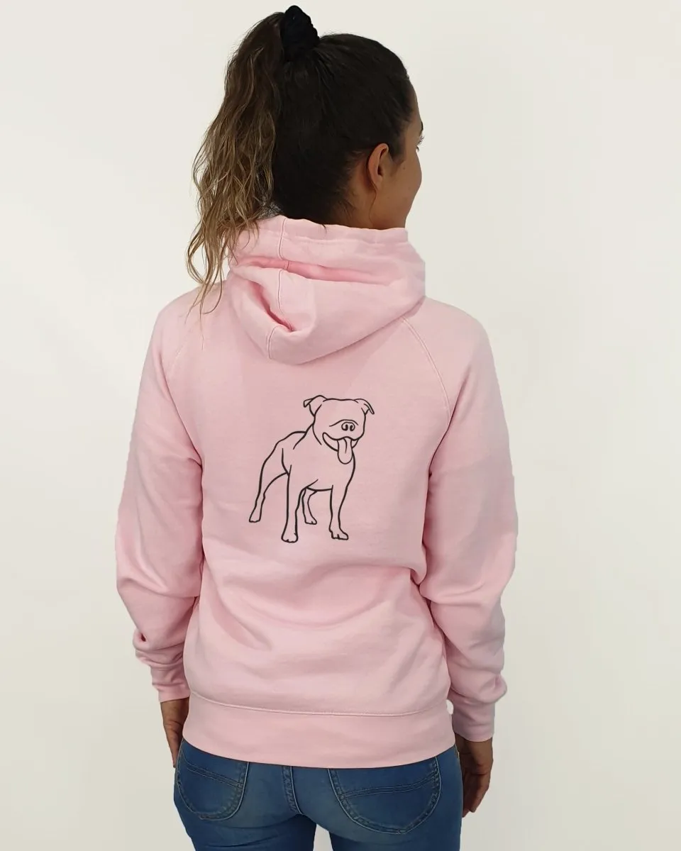 Staffy Mum Illustration: Unisex Hoodie
