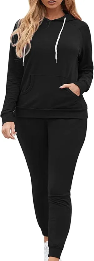Sweatsuits for Women Set 2 Piece Tracksuits Oversized Casual Sweatshirts Hoodies High Waisted Joggers Sweatpants