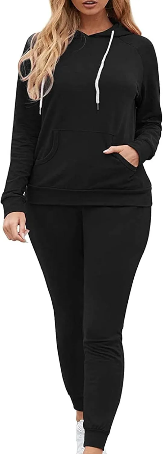 Sweatsuits for Women Set 2 Piece Tracksuits Oversized Casual Sweatshirts Hoodies High Waisted Joggers Sweatpants