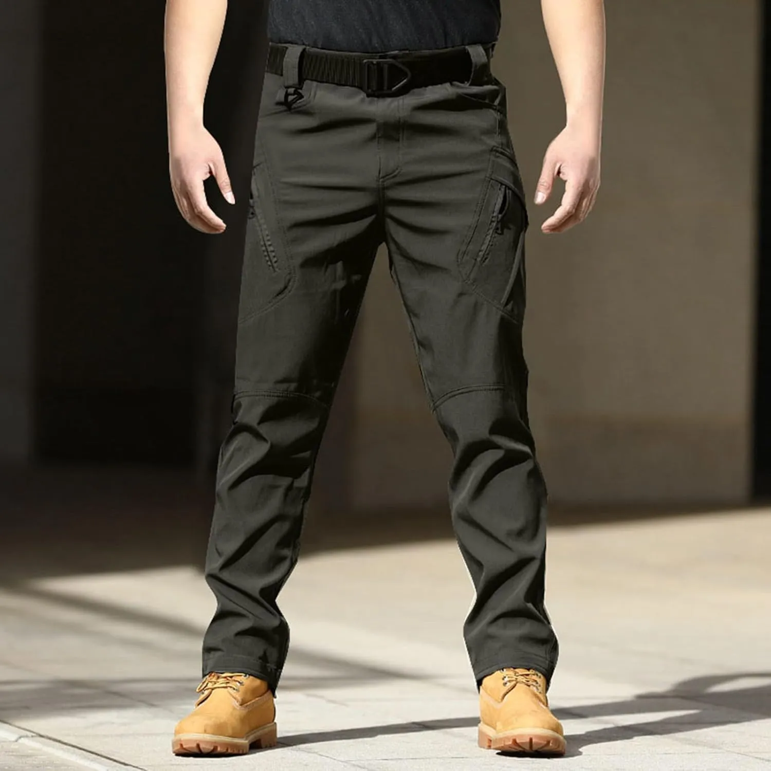 Tactical Pants for Men Lightweight Trousers Multi Pockets Relaxed Training Cargo Pants Outdoor Stretch Overalls