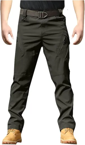 Tactical Pants for Men Lightweight Trousers Multi Pockets Relaxed Training Cargo Pants Outdoor Stretch Overalls