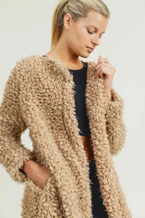 Tan Teddy Bear Cardigan - T1043