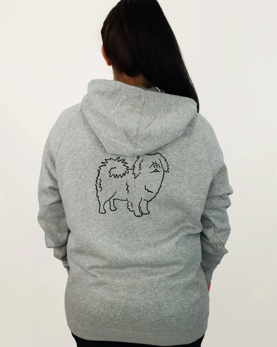 Tibetan Spaniel Mum Illustration: Unisex Hoodie