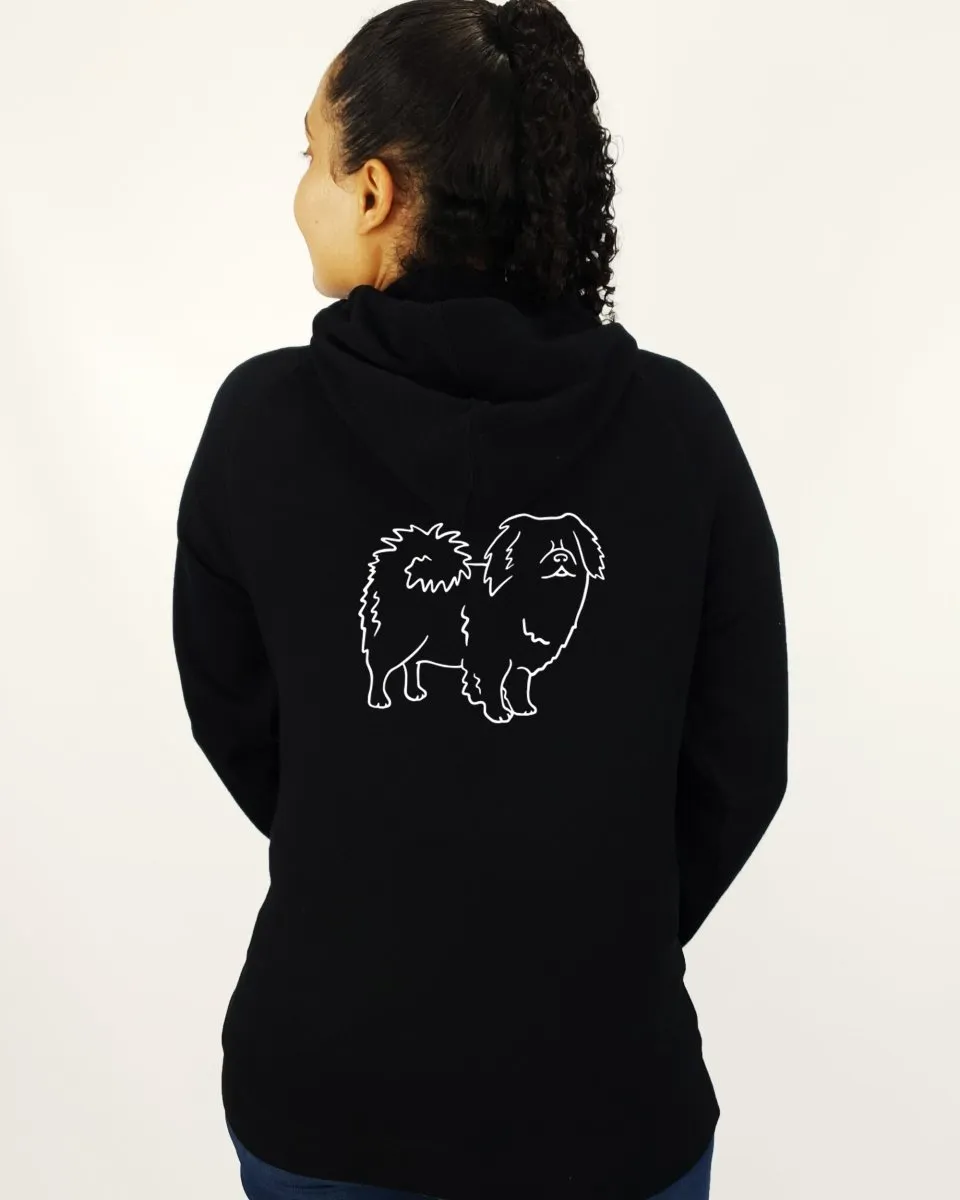 Tibetan Spaniel Mum Illustration: Unisex Hoodie