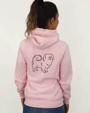 Tibetan Spaniel Mum Illustration: Unisex Hoodie