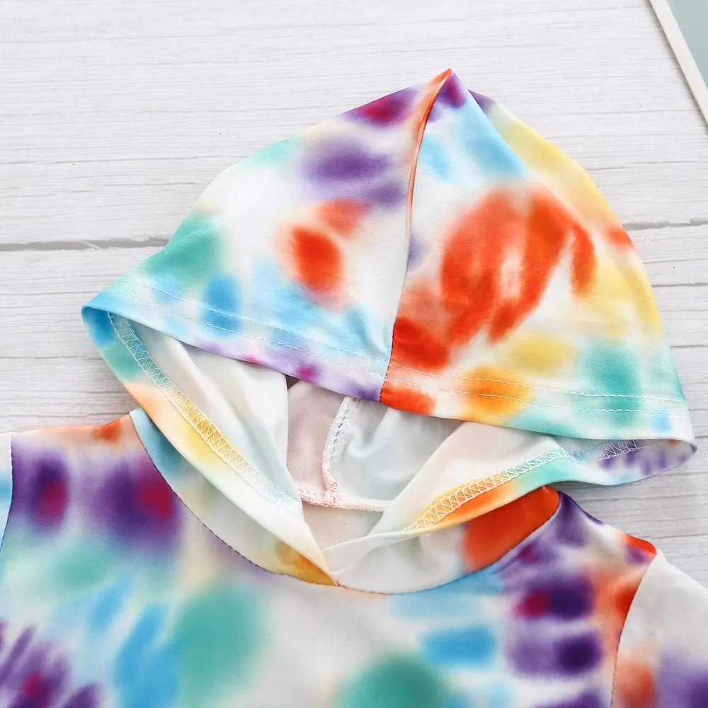 Toddler Girls Tie Dye Long Sleeve Top & Pants Wholesale Baby Girl Clothes