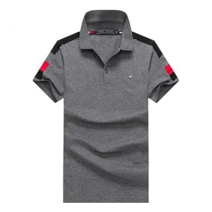 Tom Regular Fit Script Logo Polo-GRY
