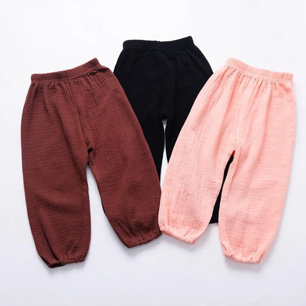 Unisex Solid Color Casual Harem Pants Bulk Childrens Clothing Suppliers