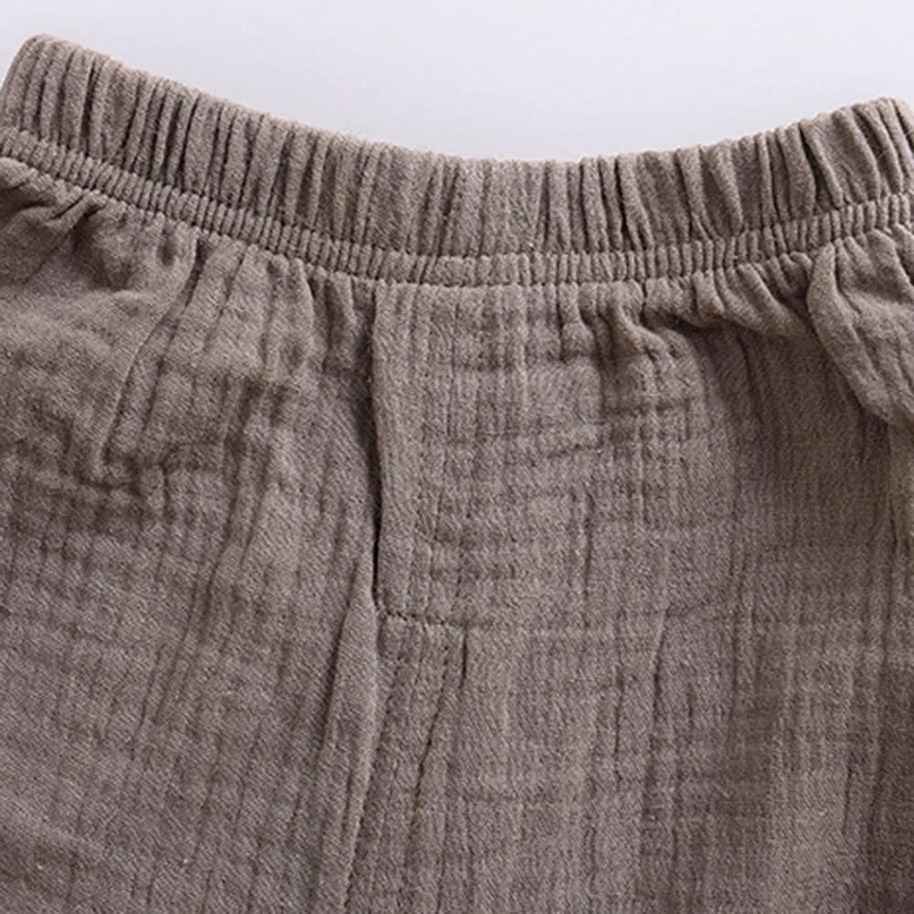 Unisex Solid Color Casual Harem Pants Bulk Childrens Clothing Suppliers