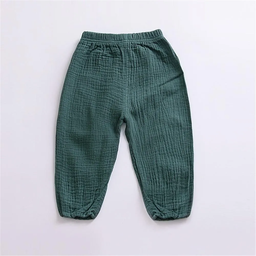 Unisex Solid Color Casual Harem Pants Bulk Childrens Clothing Suppliers