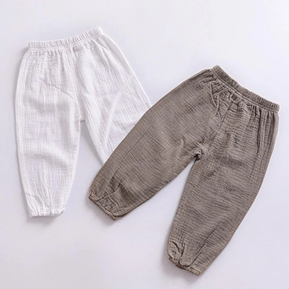Unisex Solid Color Casual Harem Pants Bulk Childrens Clothing Suppliers