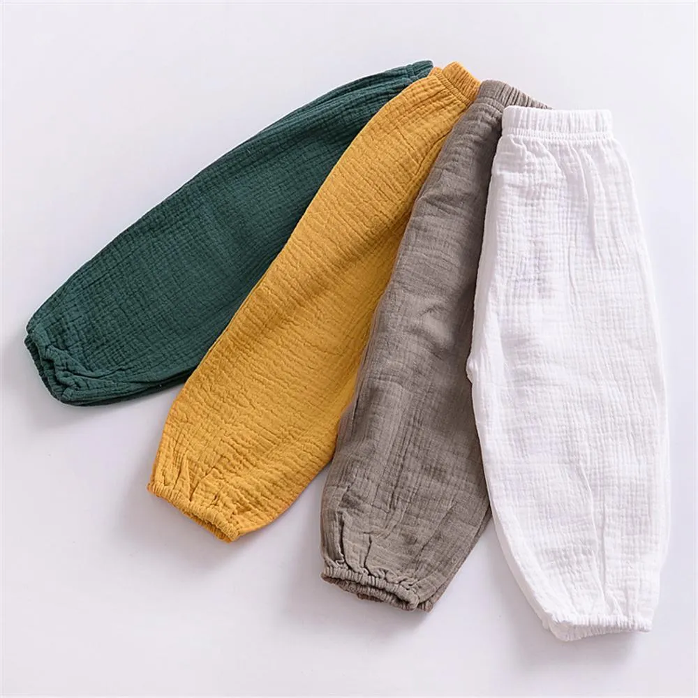 Unisex Solid Color Casual Harem Pants Bulk Childrens Clothing Suppliers