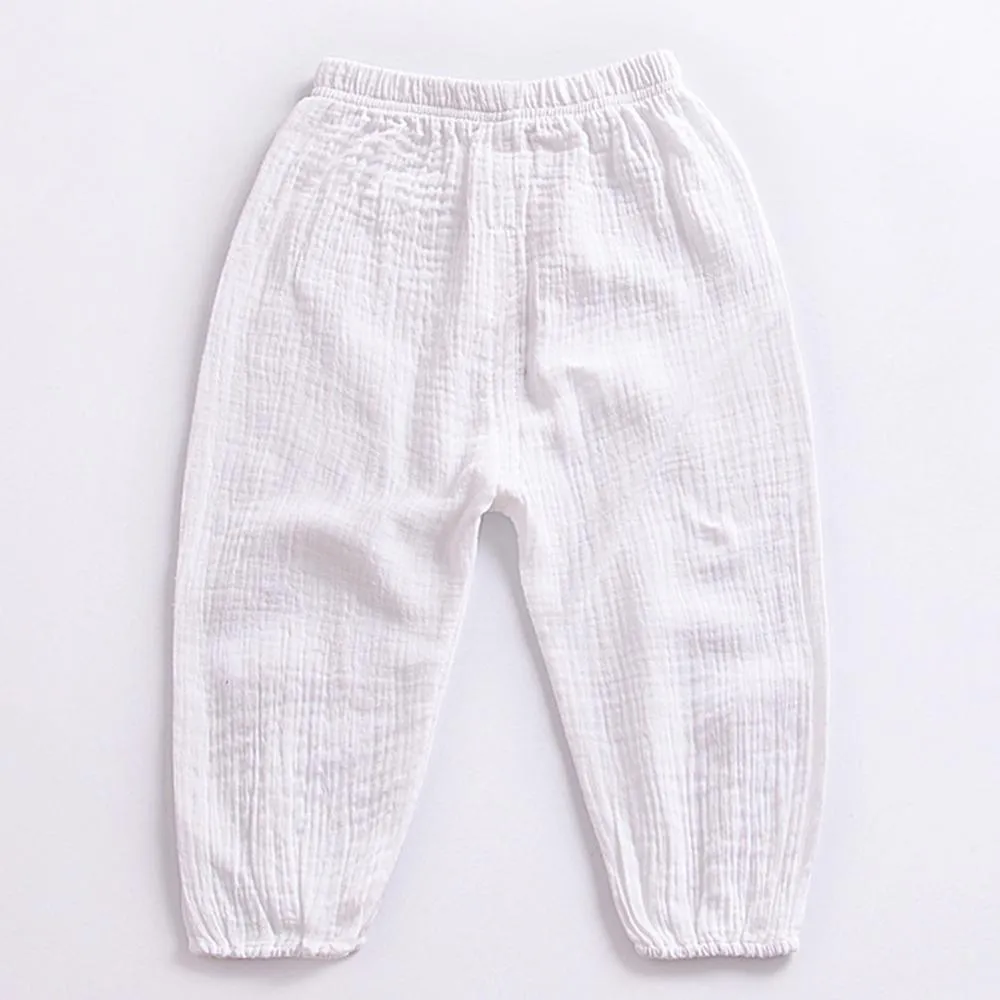 Unisex Solid Color Casual Harem Pants Bulk Childrens Clothing Suppliers