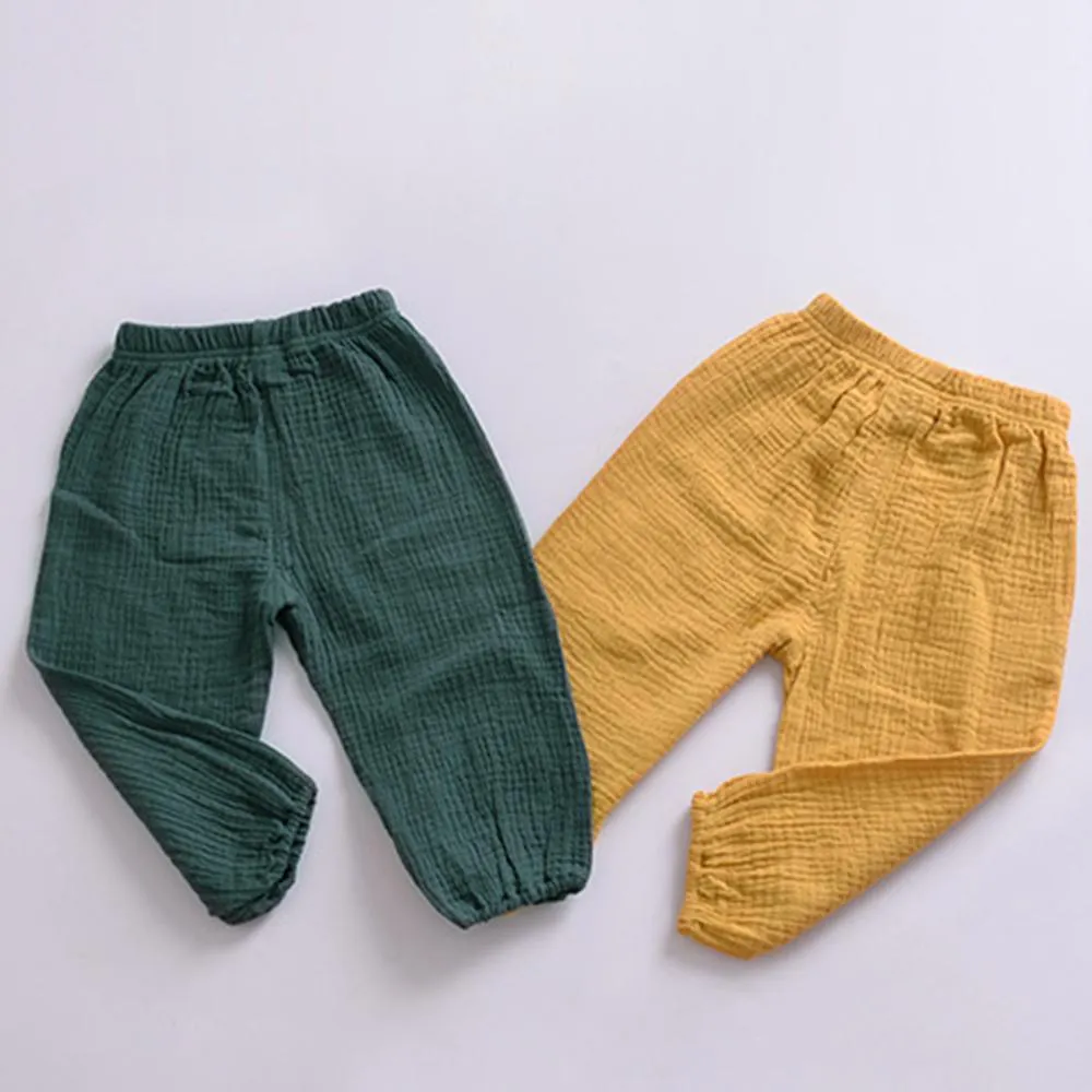 Unisex Solid Color Casual Harem Pants Bulk Childrens Clothing Suppliers