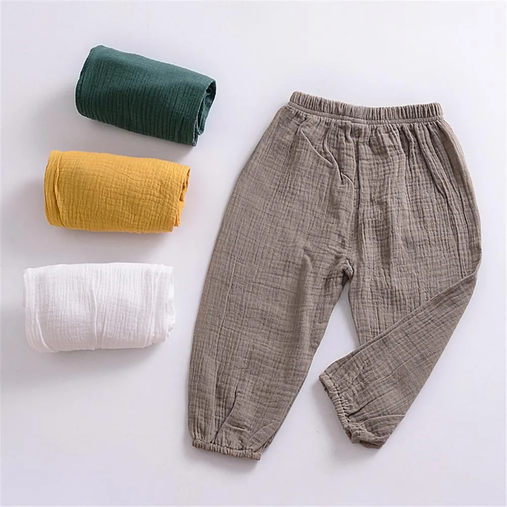 Unisex Solid Color Casual Harem Pants Bulk Childrens Clothing Suppliers