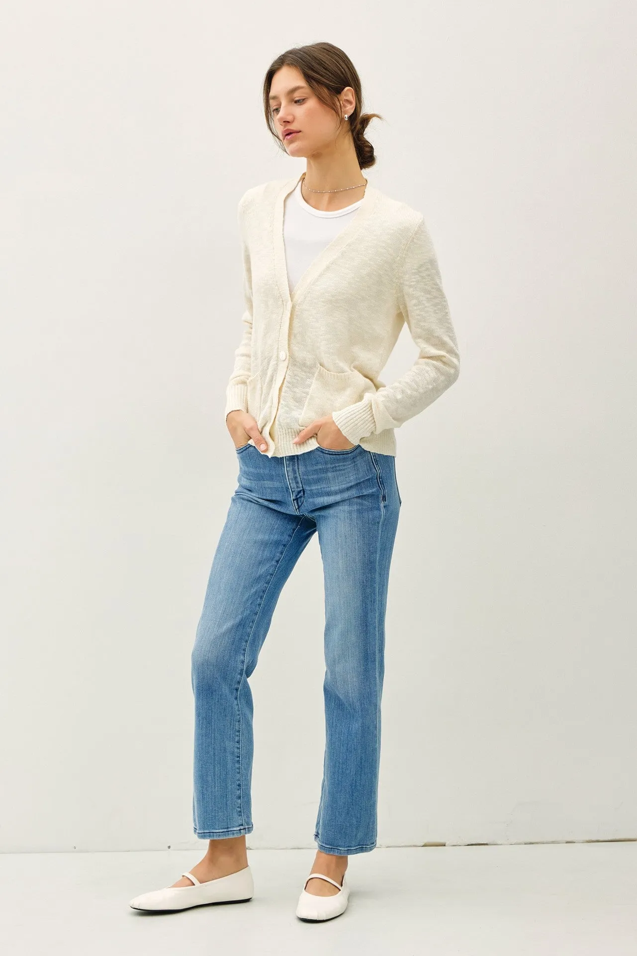 V-Neck Button Up Cardi
