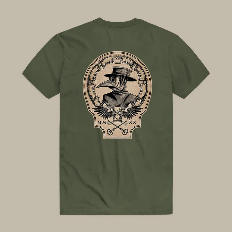 Vintage Plague Doctor Print Men's T-shirt