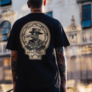 Vintage Plague Doctor Print Men's T-shirt