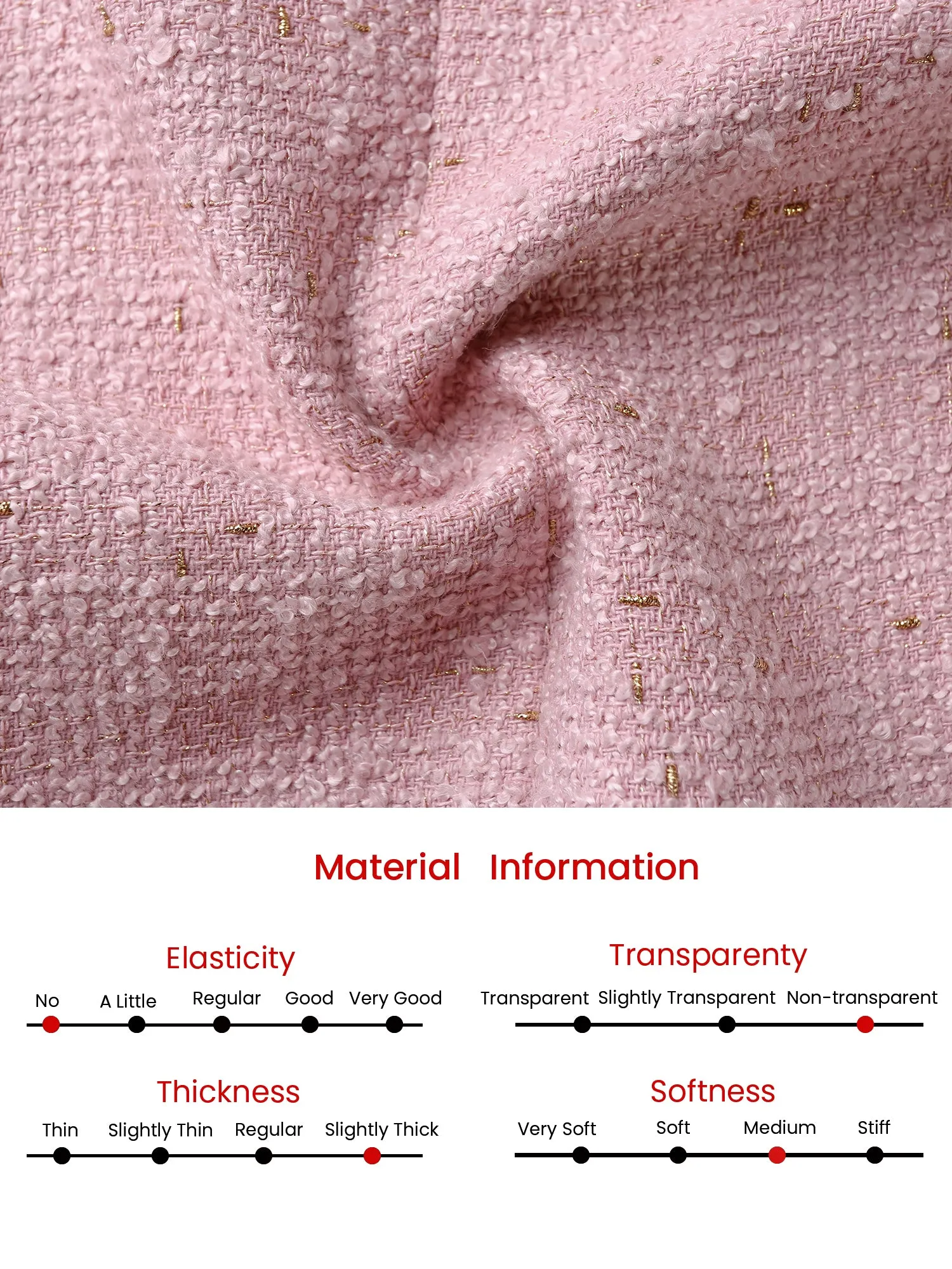 Women's Tweed Blazers Double Breasted Long Sleeve Office Work Jackets